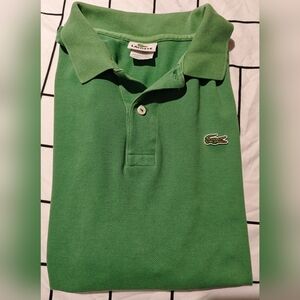 Lacoste Men's Short Sleeved Polo Shirt Men's Size 7 Green